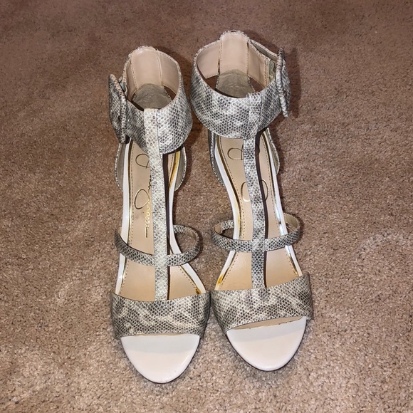 Jessica Simpson Snakeskin Print Heels - Picture 2 of 6